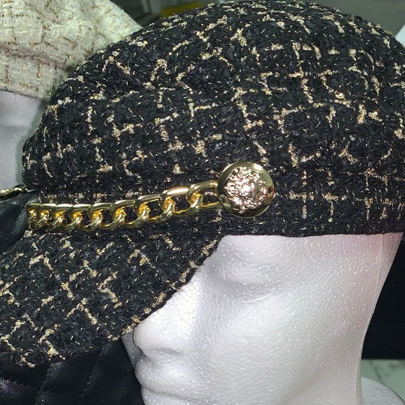 Wool Newsboy Hat Black - Picture 3 of 4
